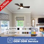RoHS 42inch Color Changing Modern Fan Ceiling Lights With 3 MDF Blades