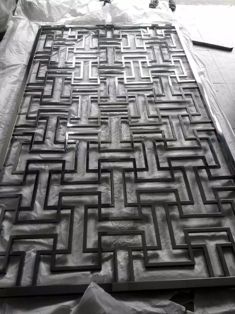 Black Stainless Steel Carved/ Engraved Mashrabiyia Panels Stair For Railing/Balustrade/Balcony