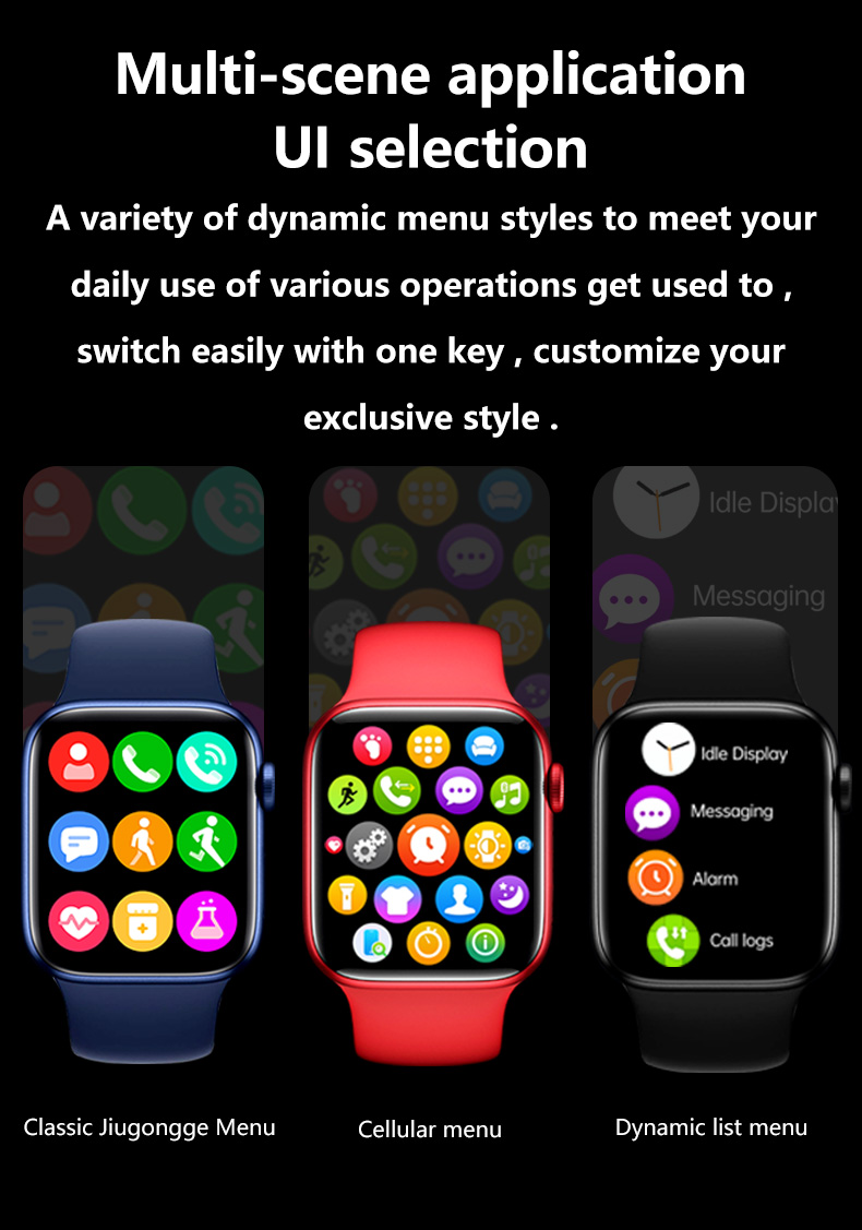 1.75inch Blood Pressure Smartwatch 320*385 Heart Rate Outdoor Sport Watch T500+Plus