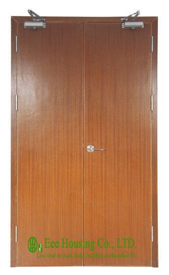Inward Opening Residential Timber Fireproof door,Flush Panel with Perlite
