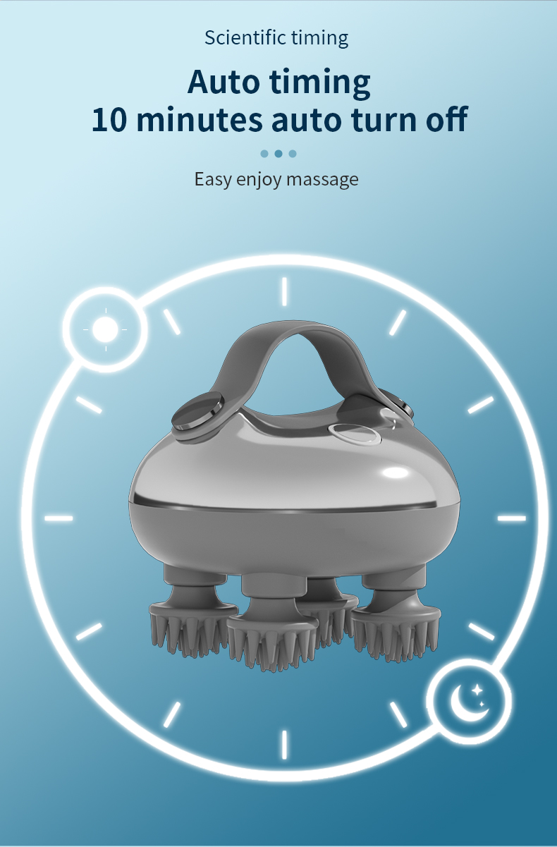 Waterproof Silicone Pet Scalp Massager 3 Hour Charging Time CHARGE Power Source