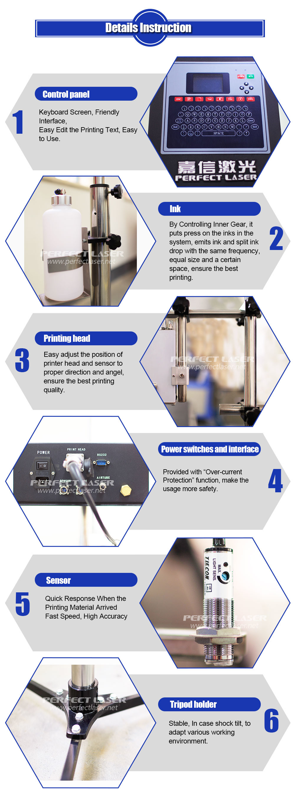 Big Character Barcode Inkjet Printer For Date Batch Serial Number