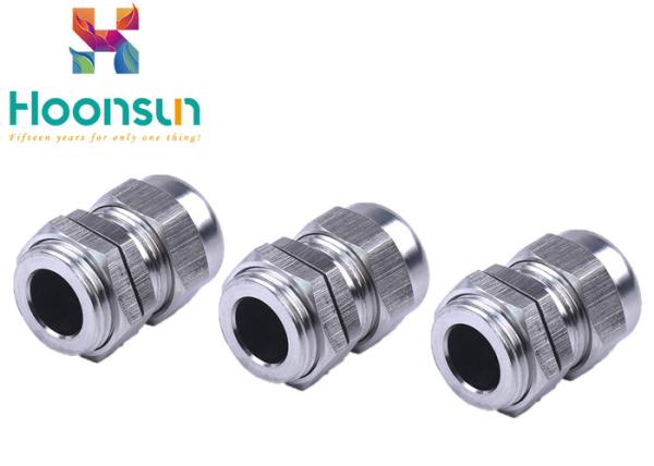PG11 Waterproof Stainless Steel Cable Gland , Electrical Rubber Seal Ss Cable