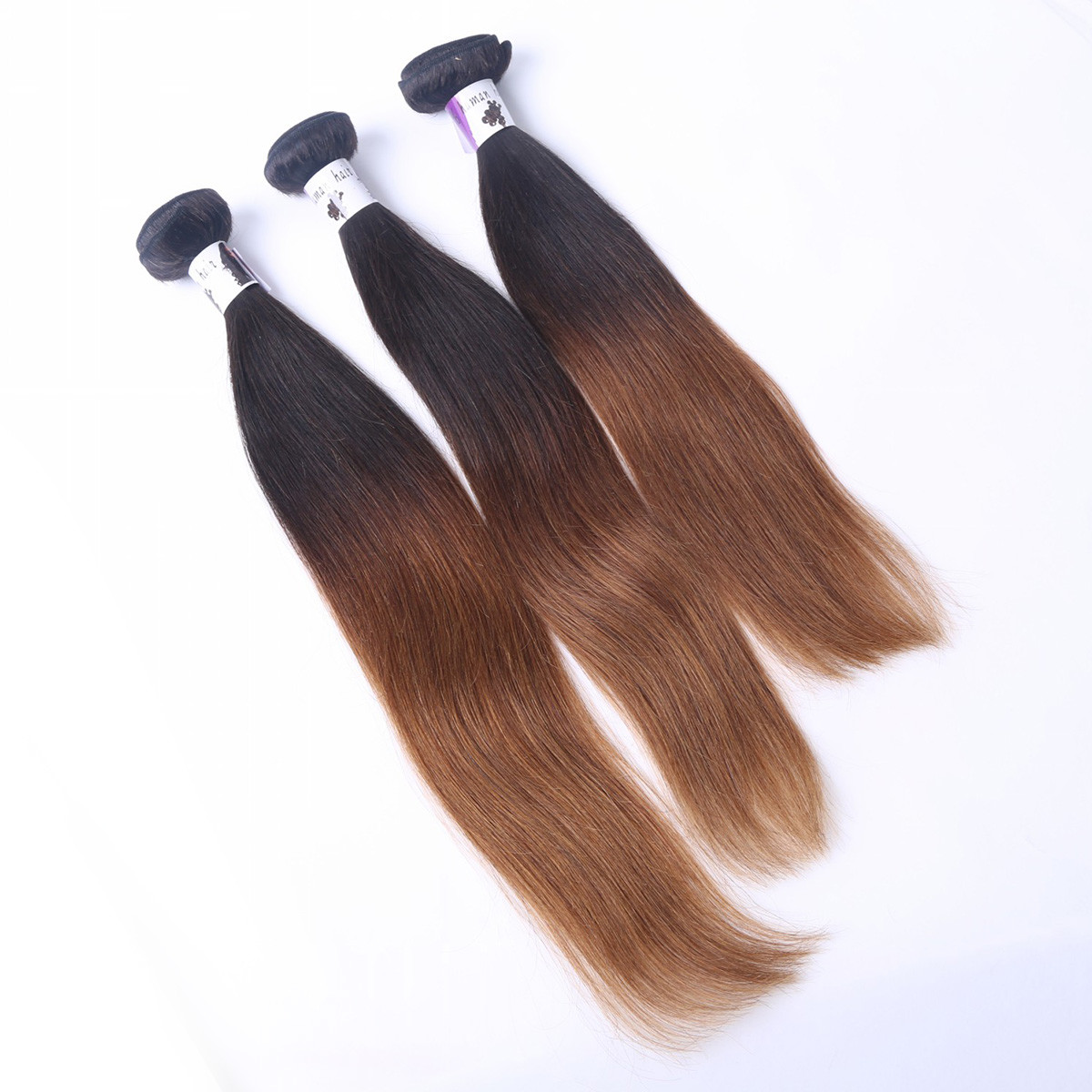 Wholesle 8-30 Inches Human Hair Extension Ombre Color Brazilian Hair Weaving