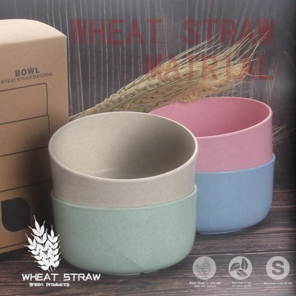 Eco-Friendly Wheat Straw Plastic Fruit Salad Soup Food Noodles Bowls Microwavabl