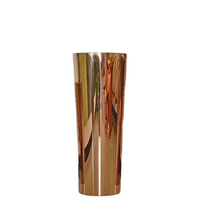 Modern gold metal durable pillar planters and flower pots