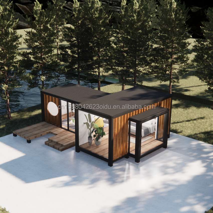 Modern Design Luxury Glass Wall Prefab Container House StrayBirds Prefabricated Modular Home Hotel for Resort Villa