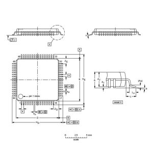 Single-chip 16/32-bit microcontrollers; 64/128/256 kB ISP/IAP flash  LPC2119FBD64  QFP Integrated Circuit Chip