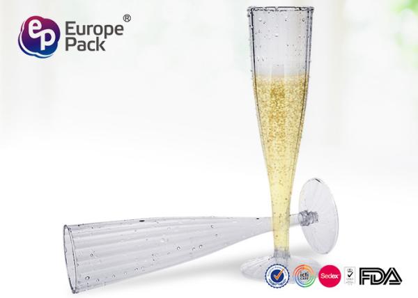 Food Grade Cute 160Ml 1 Piece Plastic Champagne Flutes Plastic Glasses For