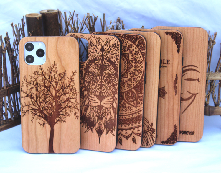 Personality Meets Functionality Real Wooden Hand Carved Wood Case for iPhone 14pro max