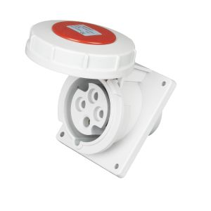 China Panel Mounted 3 Phase Industrial Socket Strong PA Plastic Material on sale