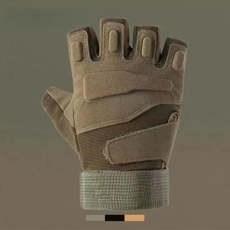 Outdoor Sport Combat Tactical Half Finger Gloves Shock Resistant for Hiking Shooting
