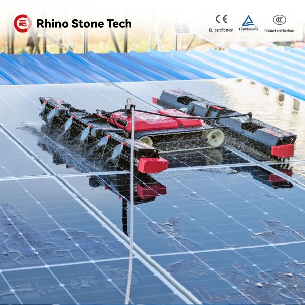 Distance-Operated Robot Cleaning Crawler Solar Panel Dust Buster Solution PV