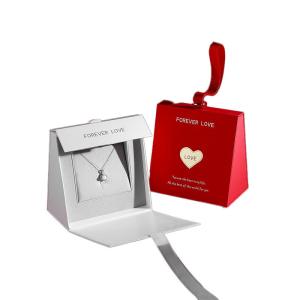  Flower Necklace Square Treat Card Board Gift Boxes For Women Customized Manufactures