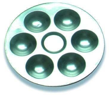 Seven Color Pool Art Painting Accessories Watercolor Metal Palette Round Dia.13