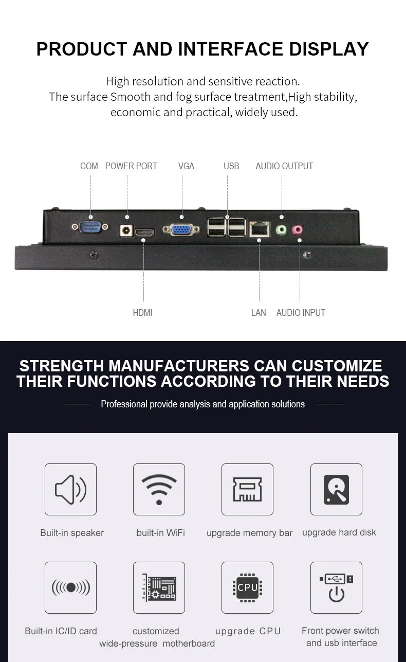 27 Inch Capacitive Lcd Touch Screen Industrial Control Computer Multifunction Self Service Terminal