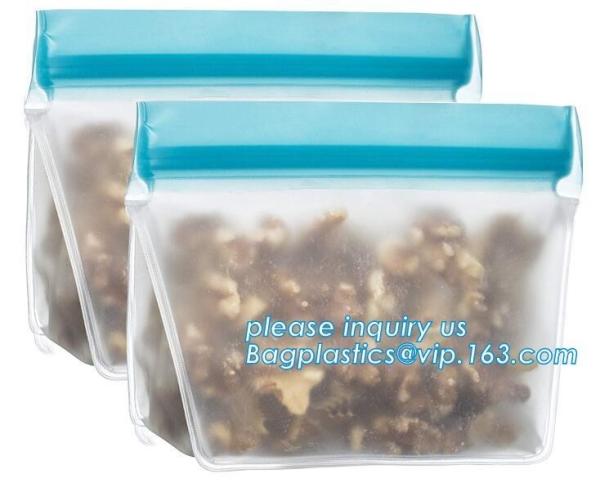 Reusable Snack Bags Sandwich Storage Bag, Zip lockk Plastic Slider Storage Bag,