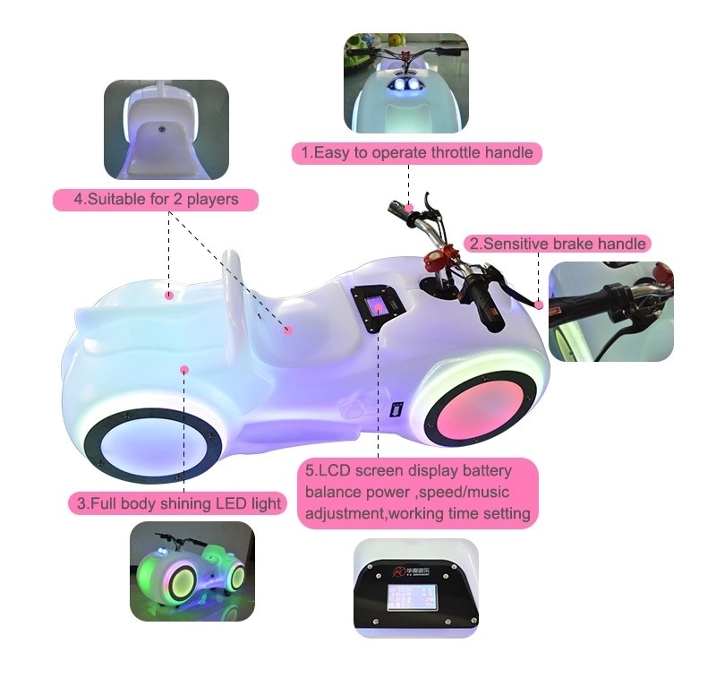 Outside Remote Control Electric Kids Prince Motorbike For 2 Player
