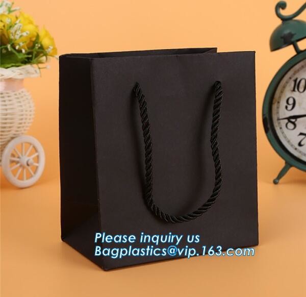 Luxury paper bags with handles Different Sizes,250gsm art paper shopping carrier bag custom printing with handle rope
