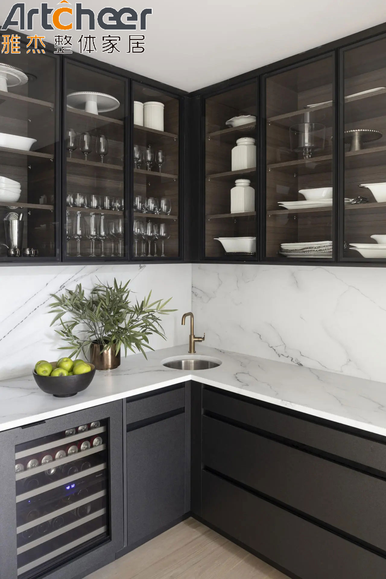 Plywood Material and Modern Design The Perfect Combination for Villa Kitchen Cabinets