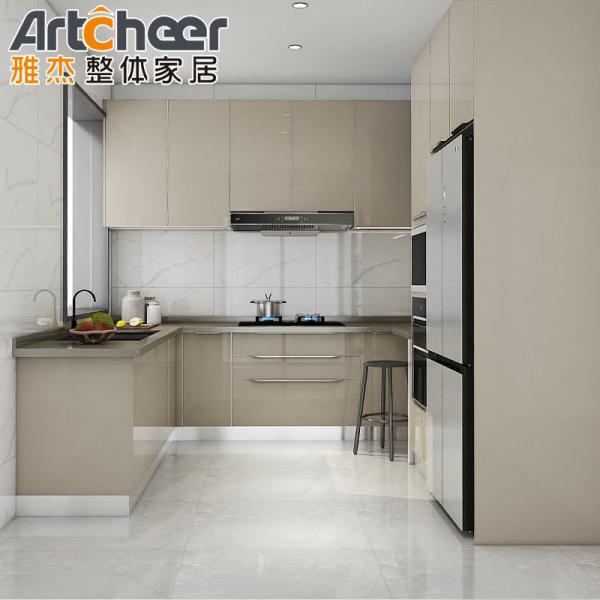 Complete Sets of Stainless Steel Wood Kitchen Cabinets for Customized Color