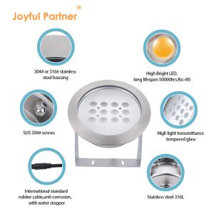 Underwater Lamp Water Fountain IP68 RGB Engineering Luminaire DMX 512 DC 24v SS