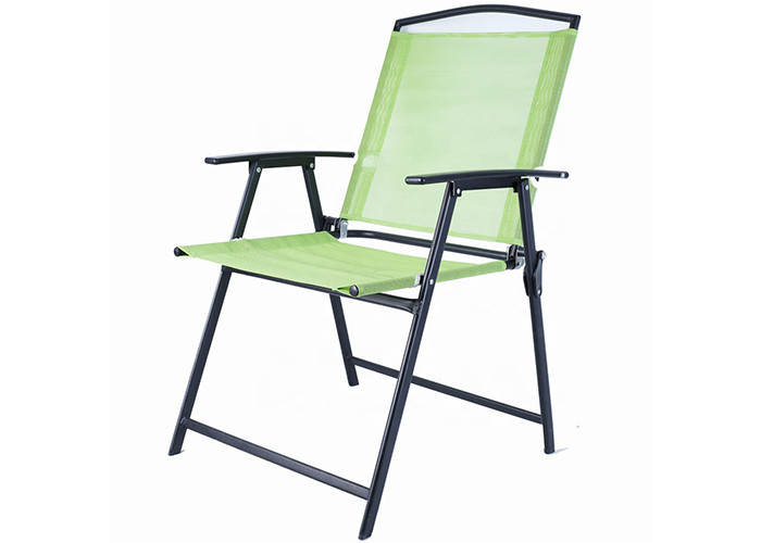 Steel Foldable Textilene Garden Chairs Powder Coating Color