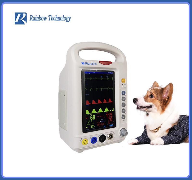 Lightweight Veterinary Temperature Monitor compact Veterinary ECG Machine