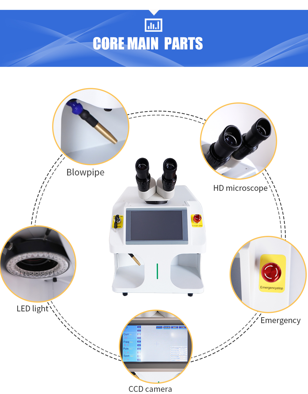 100watt Desktop Jewelry Laser Welding Machine with Easy Operate and Portable Design Advantage