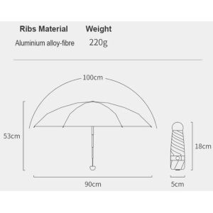 Anti UV Folding 190T Pongee Mini Capsule Umbrellas With Case