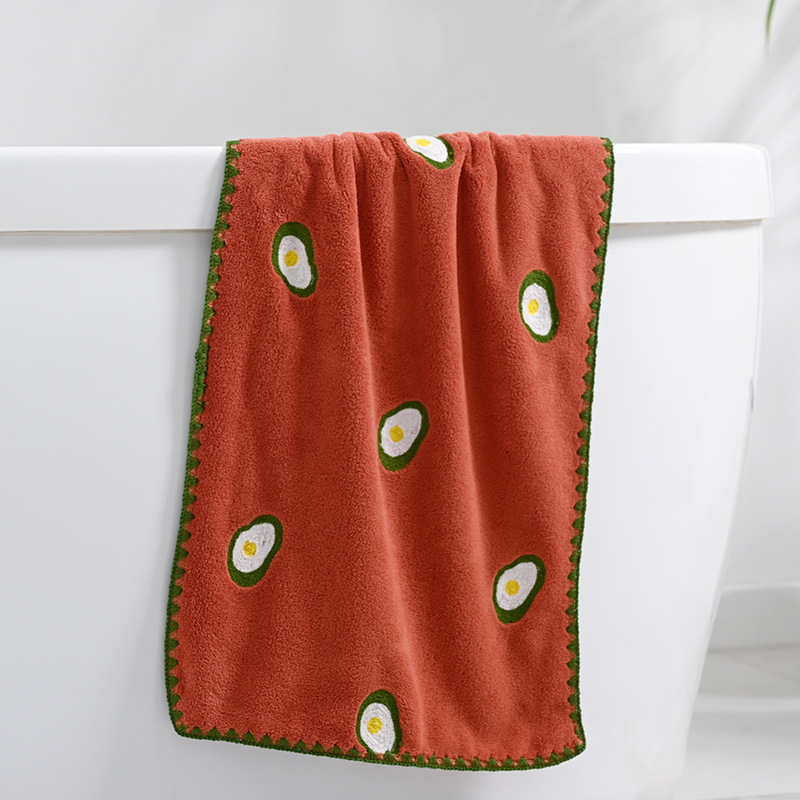 Upgrade Your Towel Collection with this Full Screen Embroidered Coral Velvet Towel