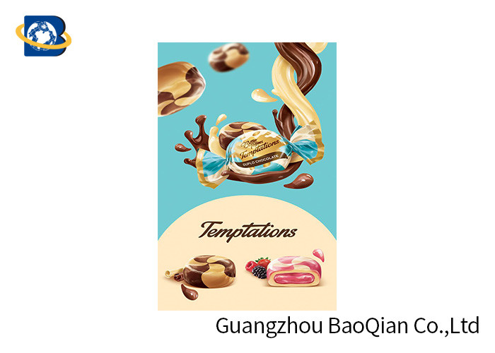 Snacks / Chocolate Advertising Poster Lenticular 3D , Lenticular Photo Printing Stunning Design