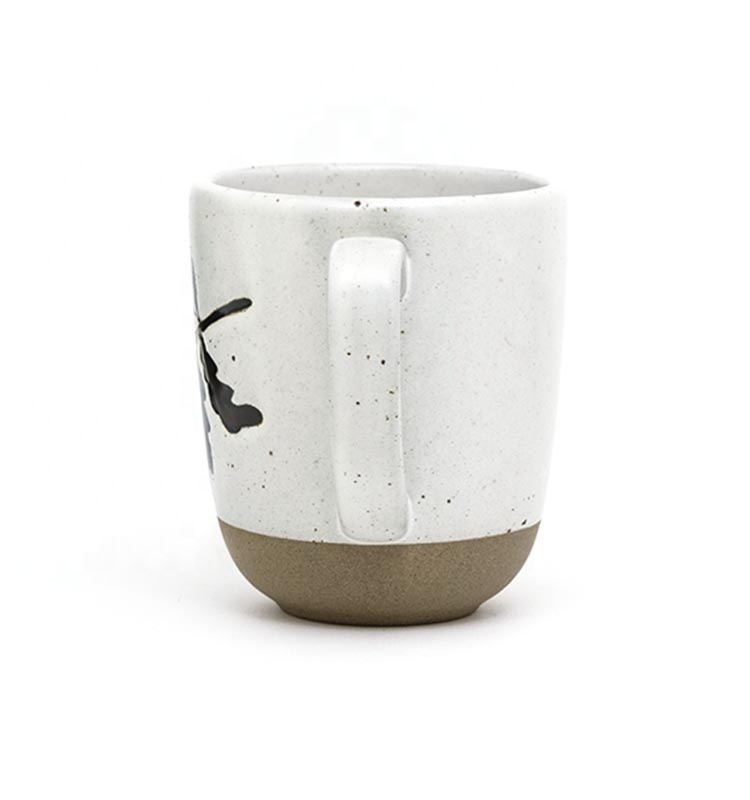 Ceramic Coffee Cup Handmade Harvest Coffee Mug Stoneware Mugs Gift 3D Silk Print Five Leaves