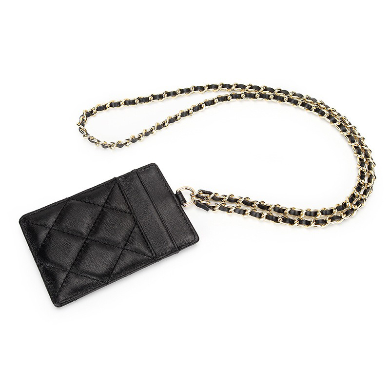 High Qualtiy GENUINE LEATHER ID Card Holder Badge Strap for Women Dropship