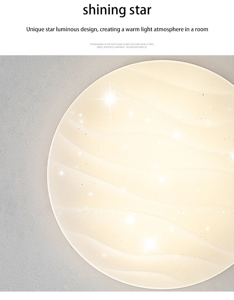 LED Ceiling Lamp Modern Wooden Shining Stars Lampshape Ceiling Lights(WH-WA-60）