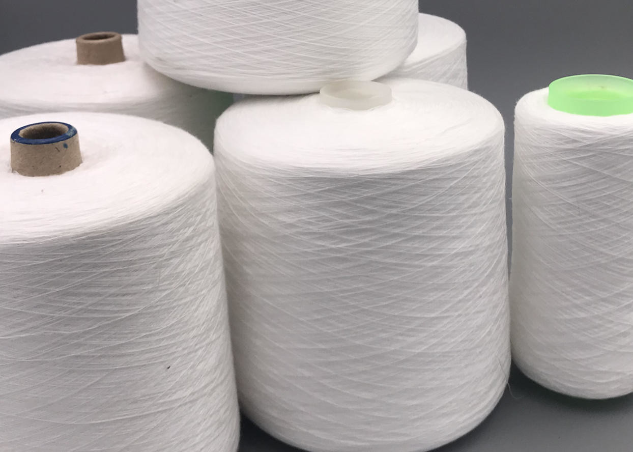 Raw White 40/2 Spun TFO Heat Set Polyester Yarn Reliable China Supplier