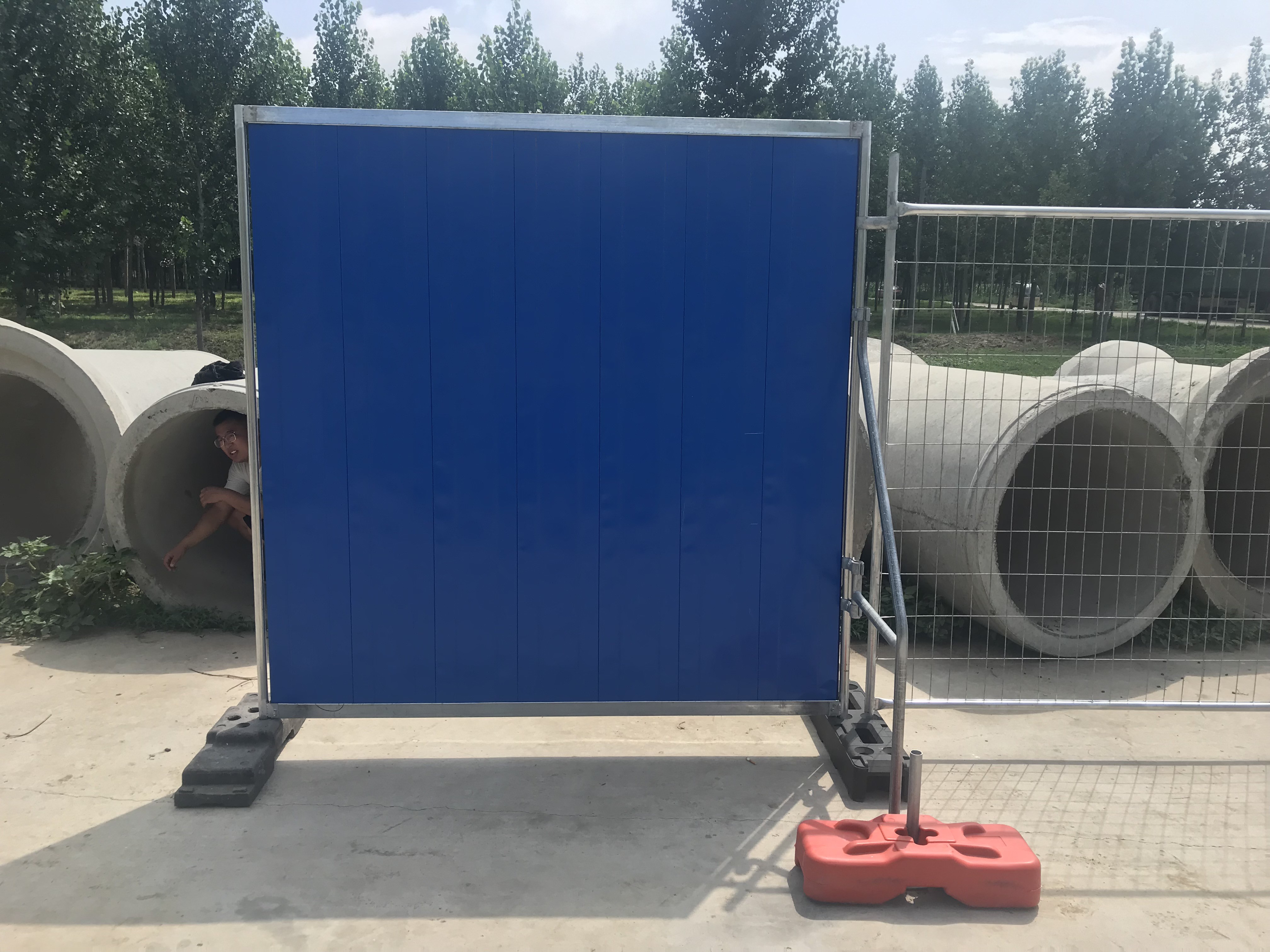 Temporary Hoarding Powdercoated corrugated steel 0.45mm thickness