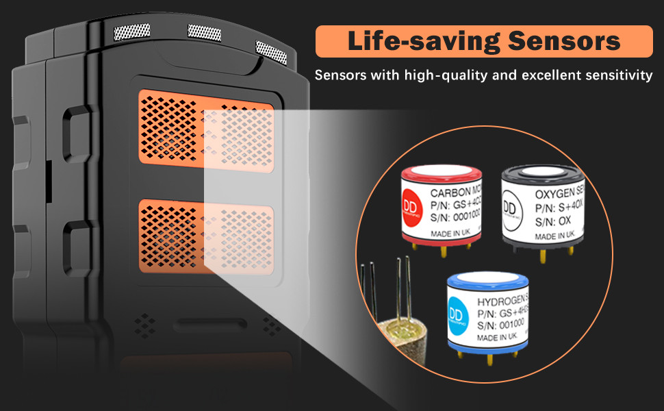 Electronic Portable Toxic Personal Multi Gas Detector 4 Gas Monitor For Industrial Safety