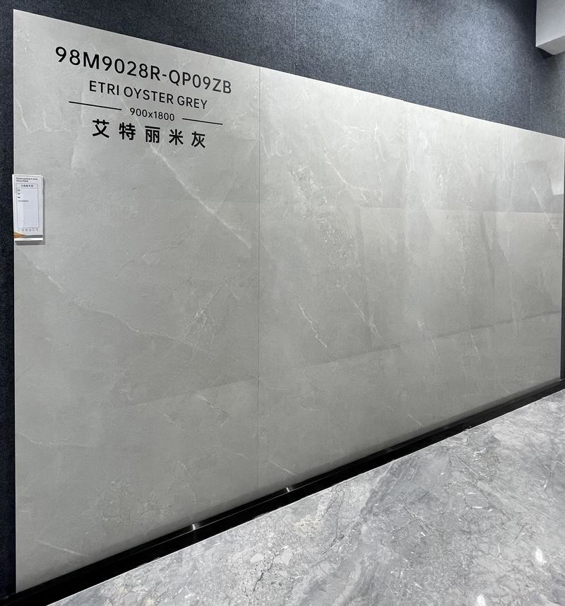 Retro Firebrick Outside Wall Glazed Gray Polished Porcelain Tile Interior Floor 900x1800x9mm For Bathroom And Office