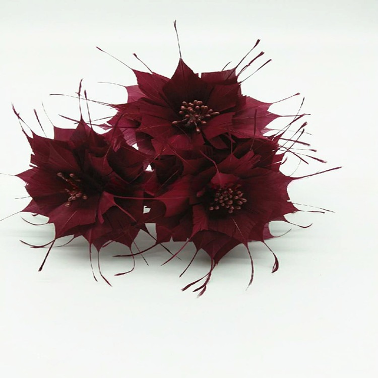 Revamp Your Millinery Game with 5*10 cm Goose Feather Flower Mount and Wire Accessory