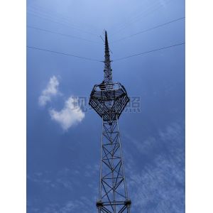 Hot Dip Galvanizing 60-80m Lattice Guyed Tower Mast for Wind Measurement