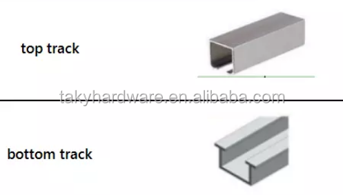 Zinc Alloy Glass Hardware Sliding Folding Frameless Glazing Systems Interior Bifold Door