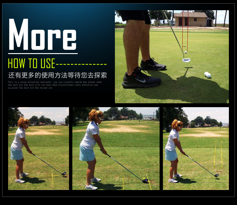 folded golf alignment stick , folding golf alignment sticks , two-double golf training aid