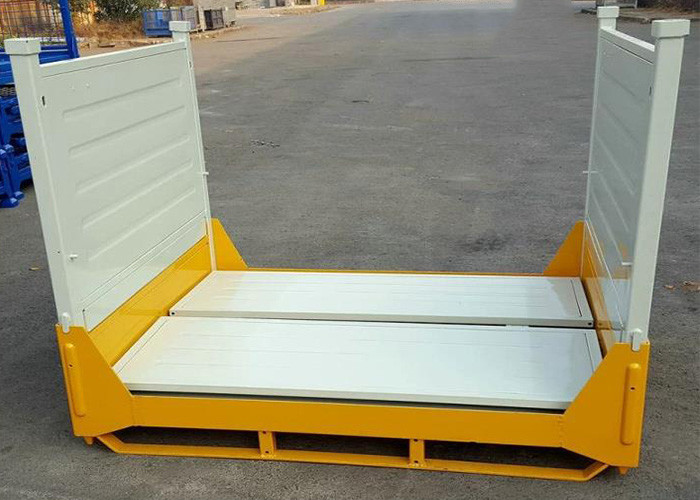 Stacking Corrugated Steel Containers Pallet Box Storage Bins 1200kg