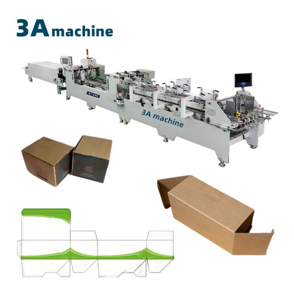 Box Unfolded Widest 1 125cm Dual- Lock Bottom Folding Gluing Machine for
