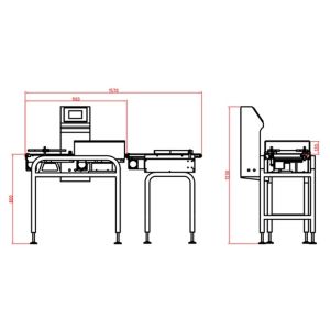 1000g 52m/Min Checkweigher System With Arm Reject