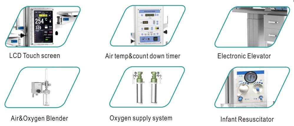 Hospital Medical Equipment Neonatal Baby Infant Radiant Warmer Machine with LED Phototherapy