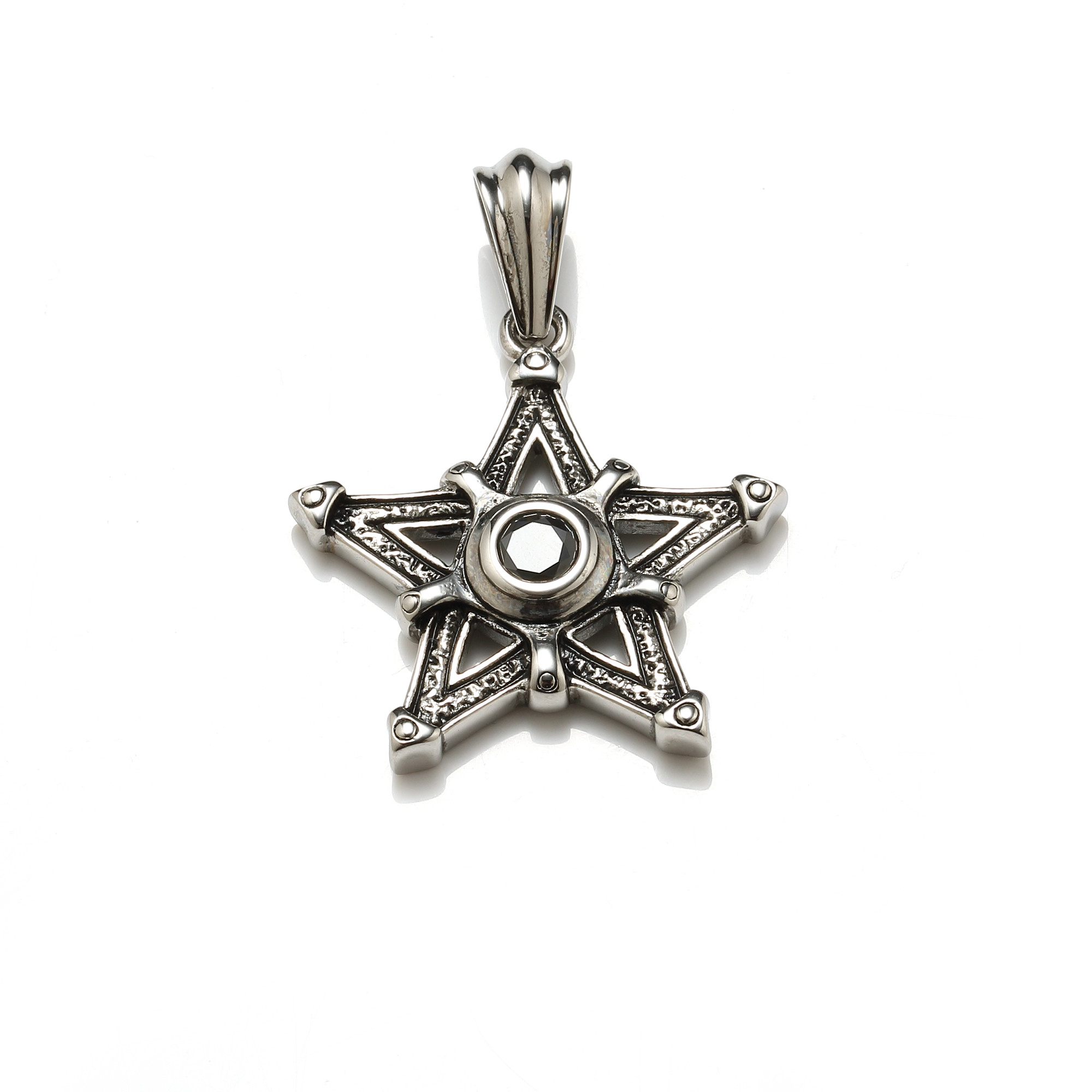 Custom fashion jewelry stainless steel necklace star pendant necklace