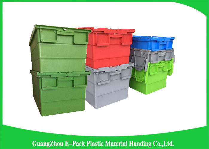 Large Volume Stackable Storage Plastic Containers with Attached Lids 600*400*365mm