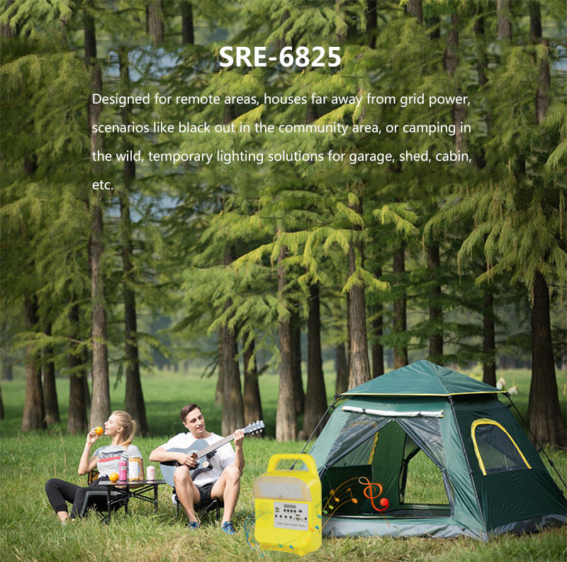 Solar Power System Bluetooth Under Sunlight Outdoor Activities Residential System Home Lighting